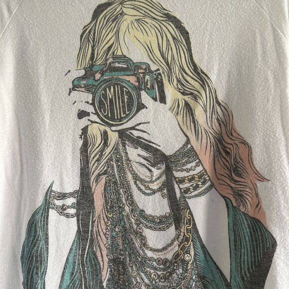 Lauren Moshi Amelie Color Camera Girl Graphic Sweatshirt - Picture 3 of 4